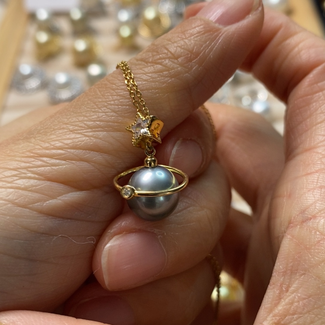 海水珍珠颈饰银S925镶嵌