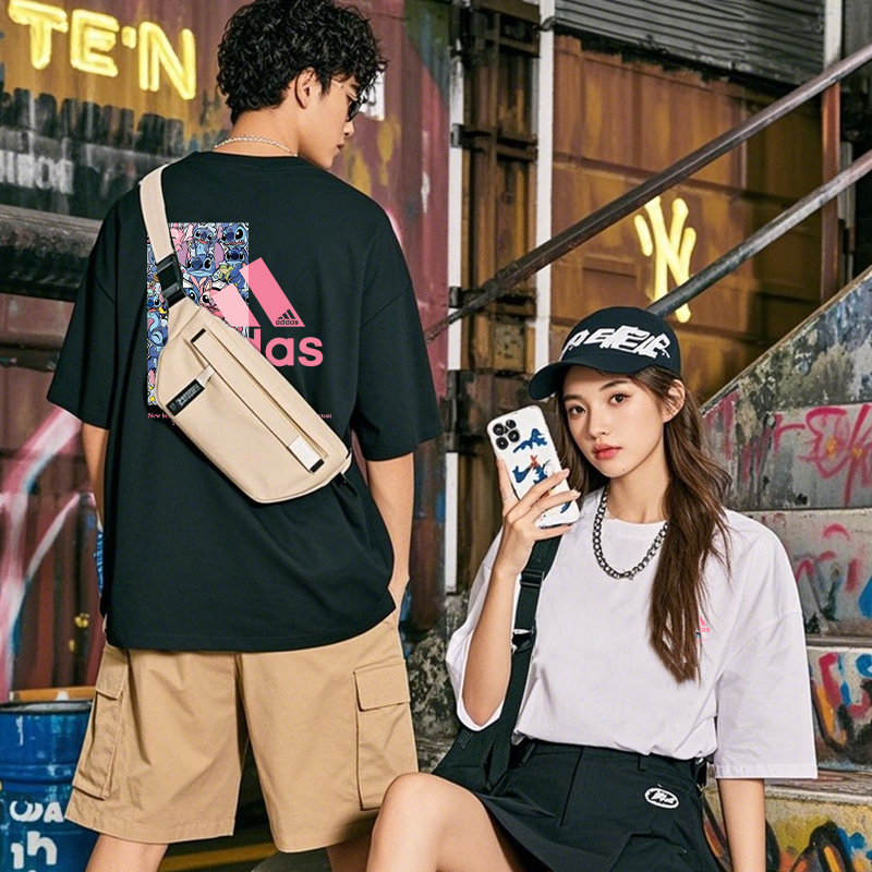 短袖t恤男士百搭潮牌休闲印花美式高街港风重磅T恤夏季上衣半袖男