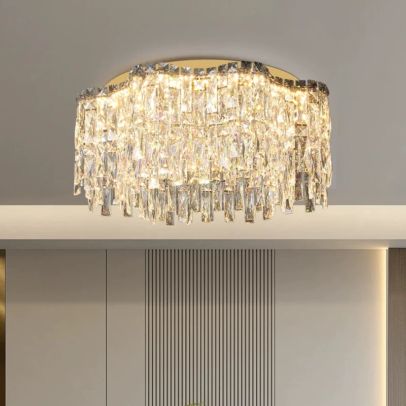 法式轻奢现代简约轻奢欧式水晶灯大气客厅吸顶灯卧室灯浪漫房间灯