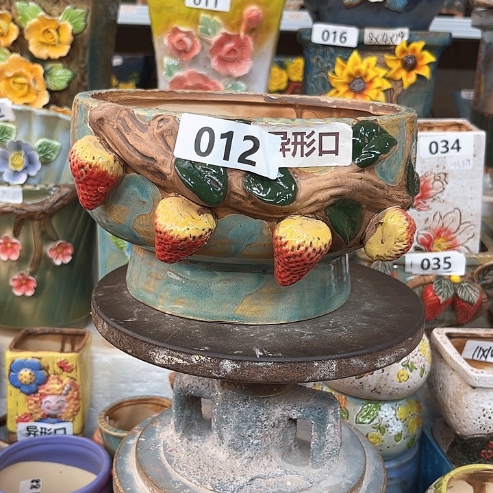 紫砂花盆粗陶材质多肉花盆