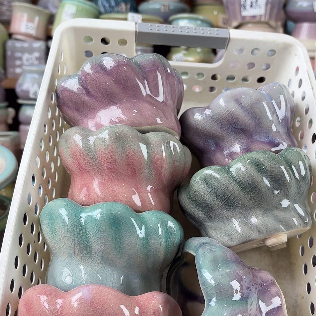 陶瓷量货/口7-9.5高深浅搭配发6个