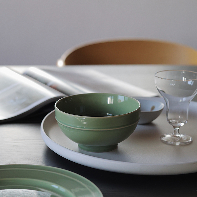 【瑕疵】Camus say 无畏系列 5英寸绿色碗12.5×6.5cm 410ml