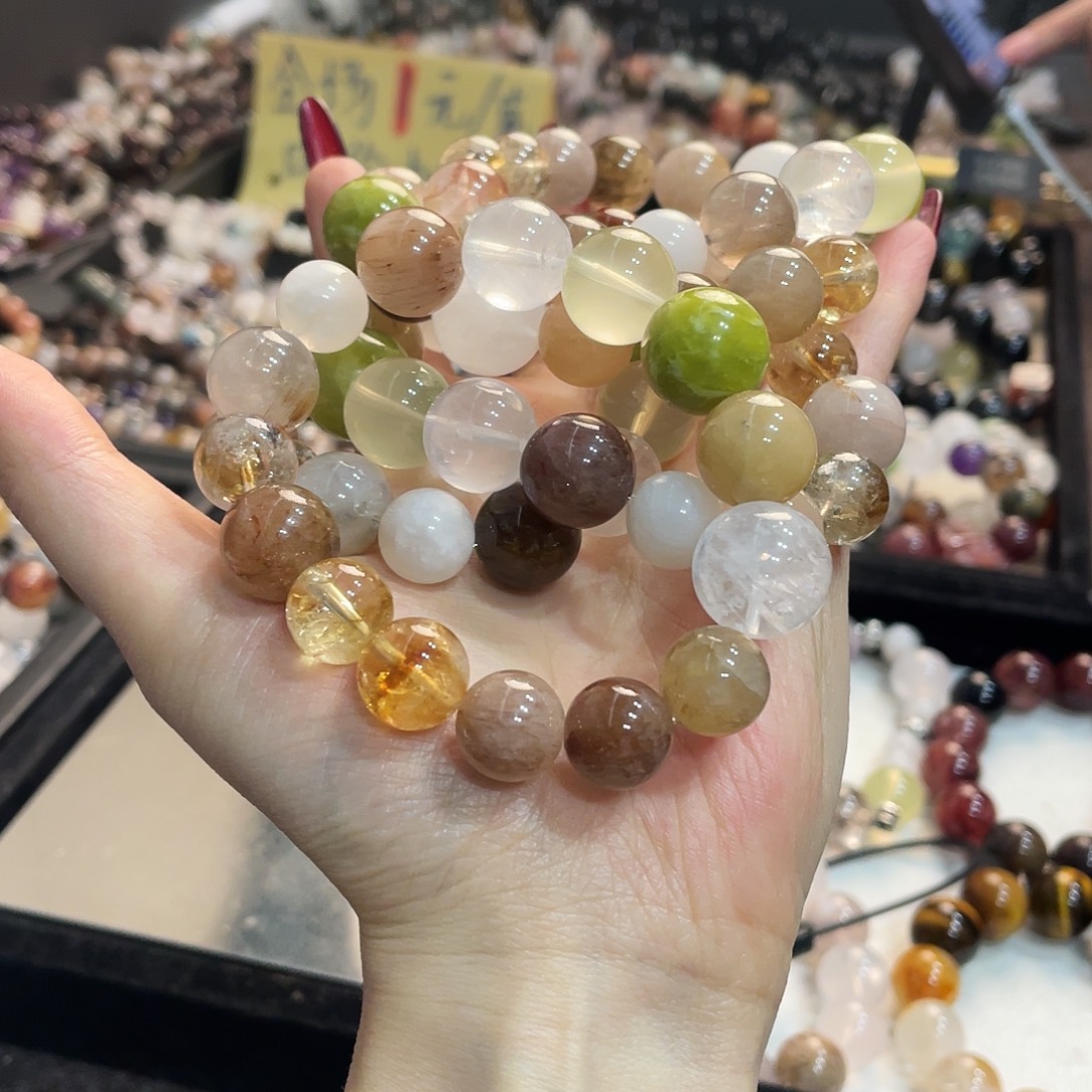 水晶手链未镶嵌兔毛