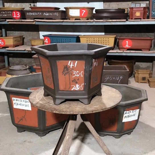 紫砂紫砂花盆包邮