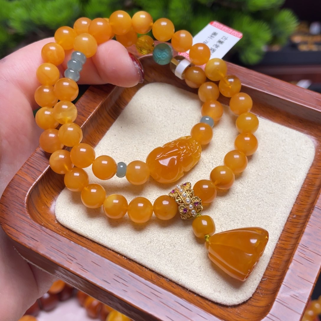 蜜蜡手链未镶嵌手串