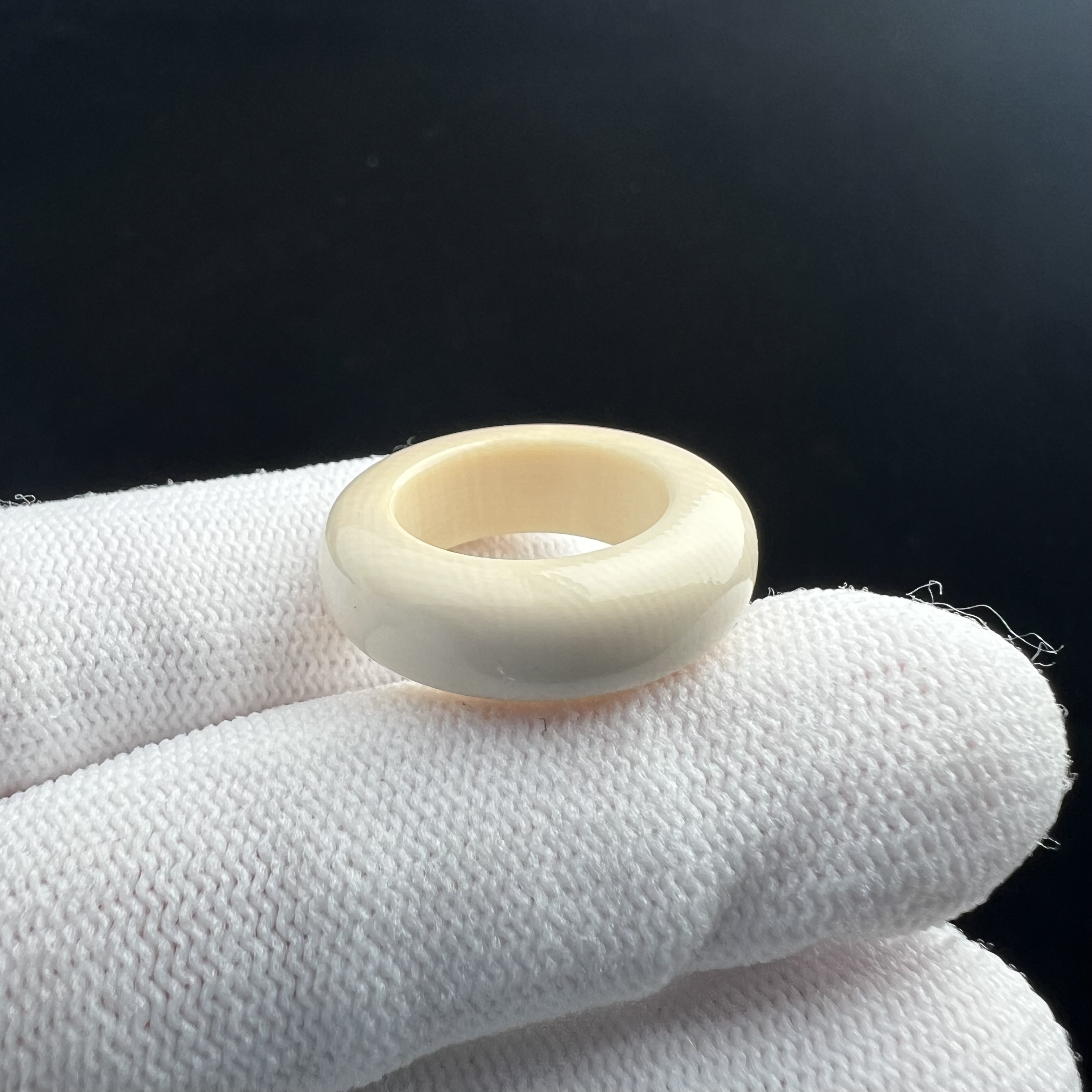 D9660天然猛犸牙跑环内径15mm支持鉴定 假一罚四