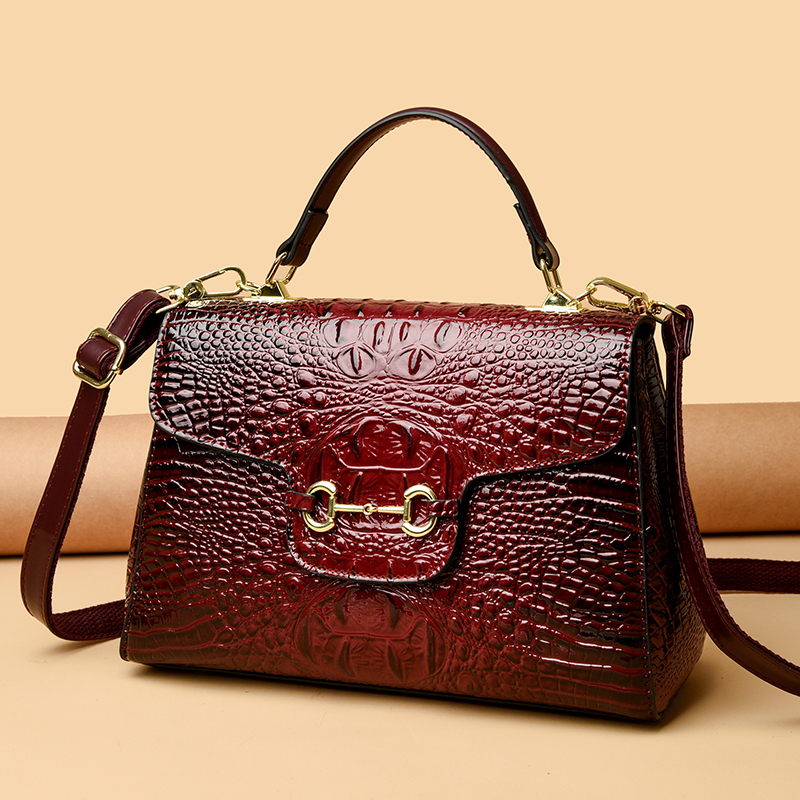 简约风单肩款欧美风斜挎包妈妈包斜跨包复古欧美小方包单肩