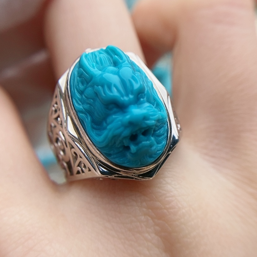 【闪购商品】绿松石原矿绿松石银S925镶嵌