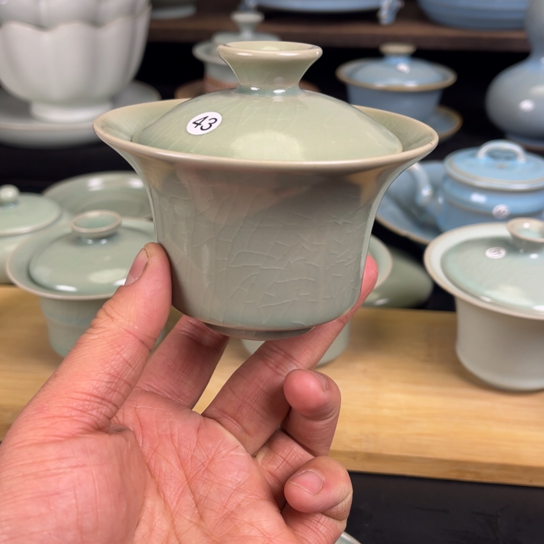 【闪购商品】微瑕两才盖碗手工