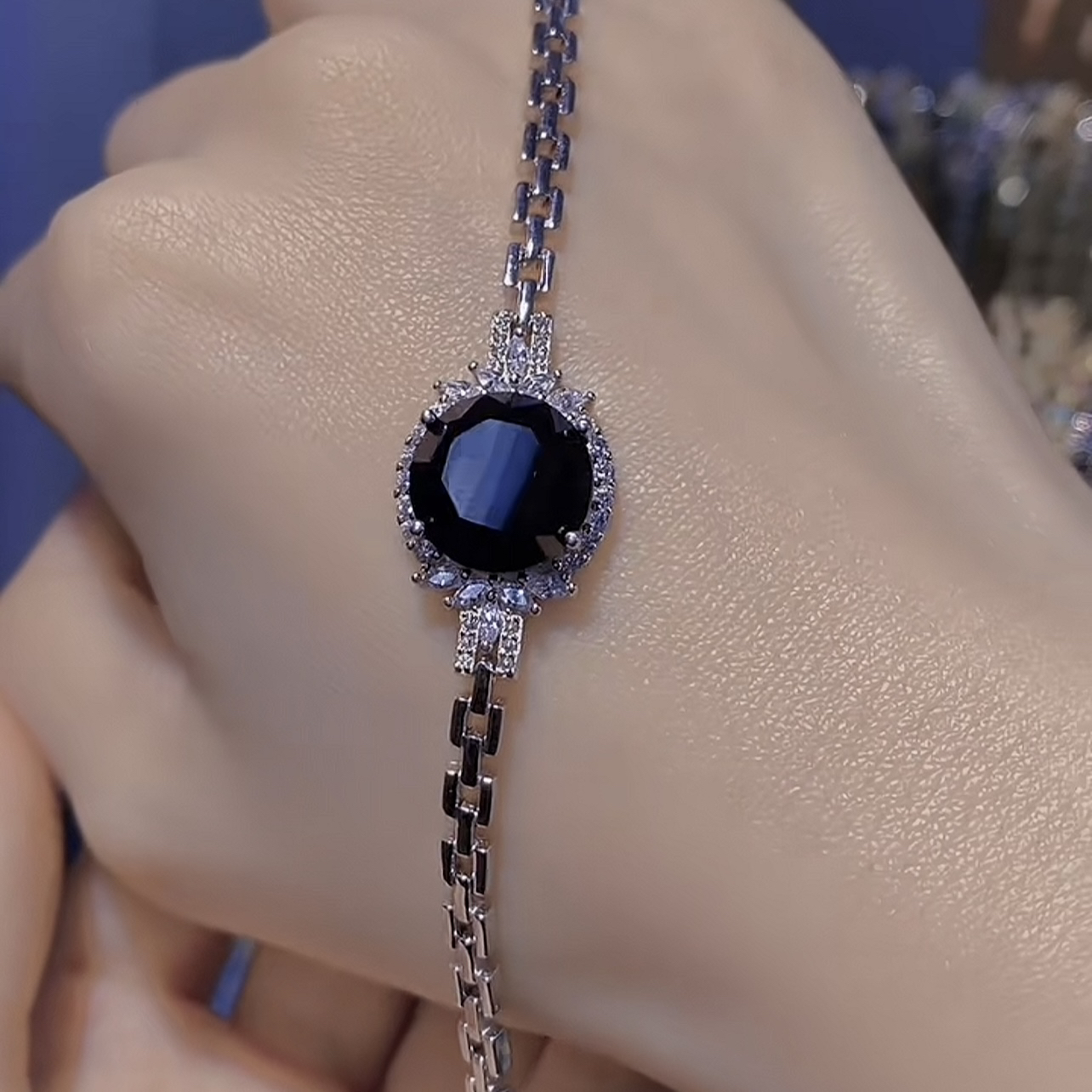 天然蓝宝石一手链卡扣款（备注手围）