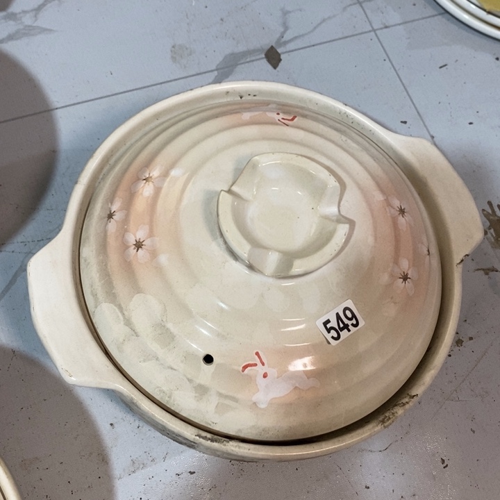 瓷片磁州窑可干烧大砂锅口径30厘米深度11厘米