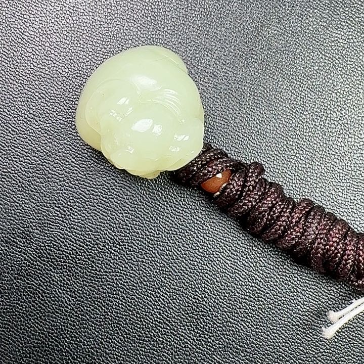 海***色和田玉未镶嵌挂件