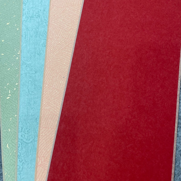 彩色蜡染加厚软卡画片对联样式（8张）