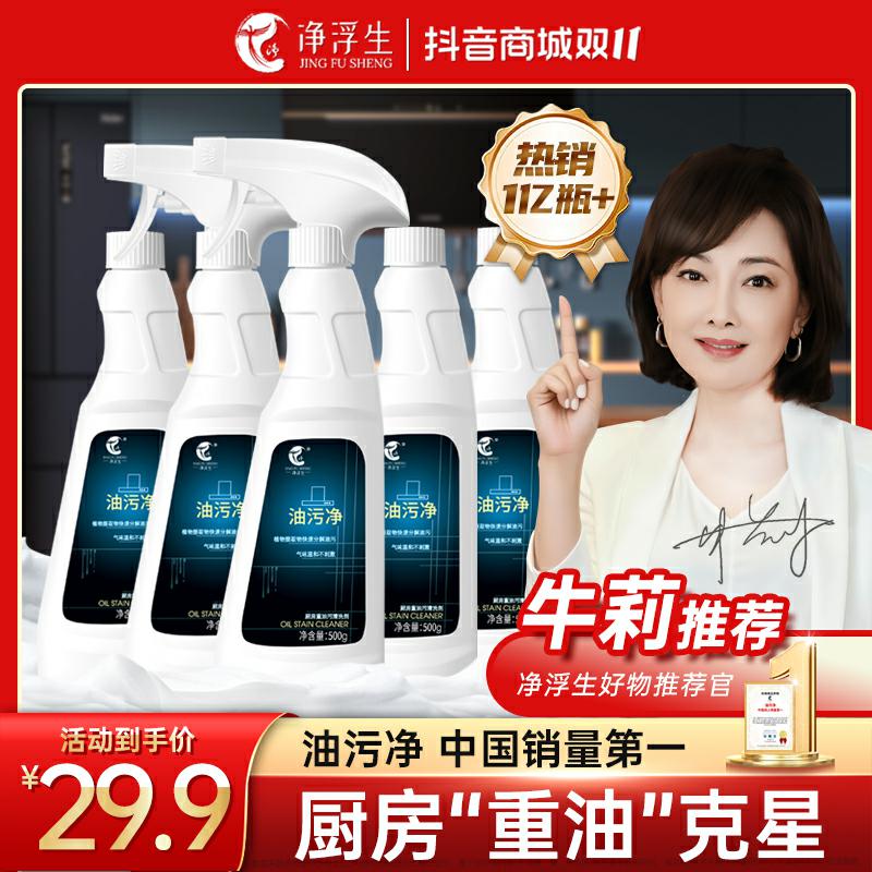 【净浮生】油污净重度油烟机清洗剂亮厨房去油污重油强力除油清洁剂