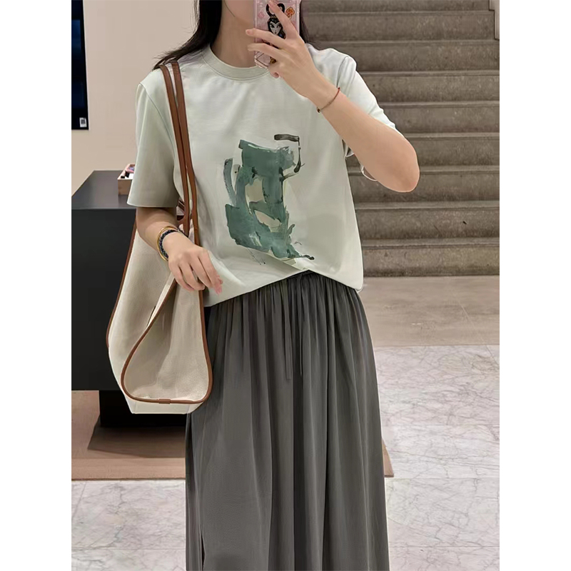 原单非市面货！“小禾棉弹针织布”直身印花T恤C686