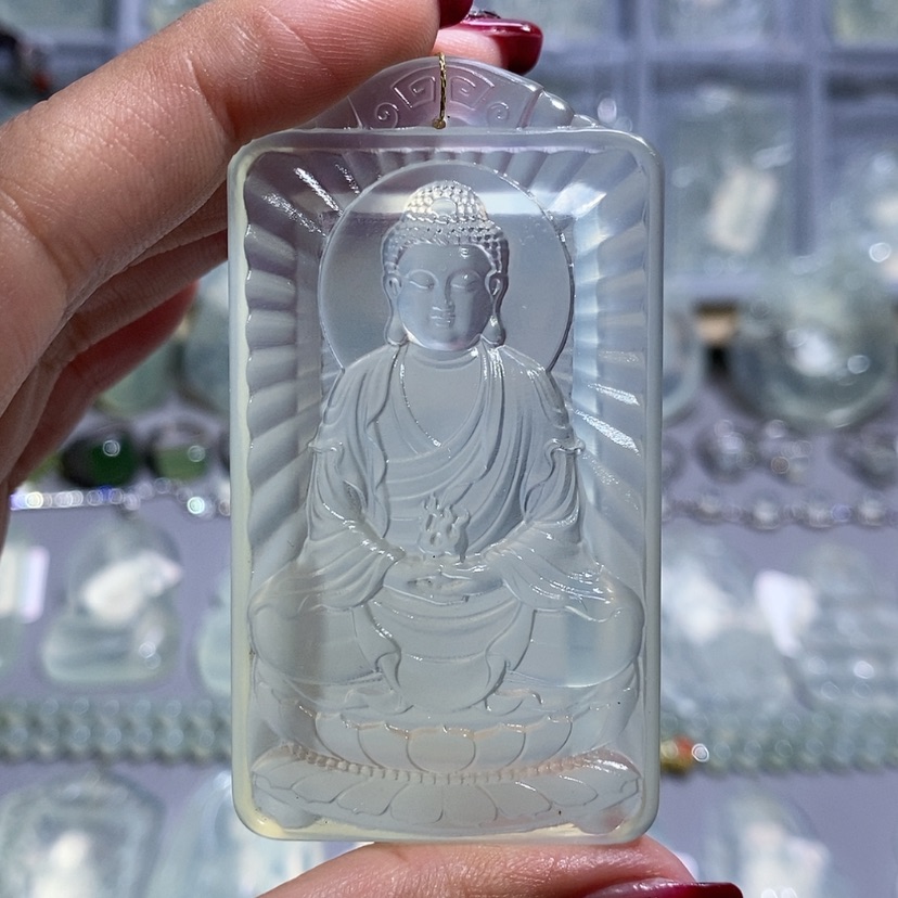 【闪购商品】岫玉颈饰未镶嵌咖***咖大日如来