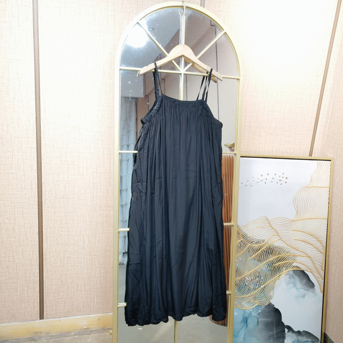 BG960孕妇黑色吊带裙90-130