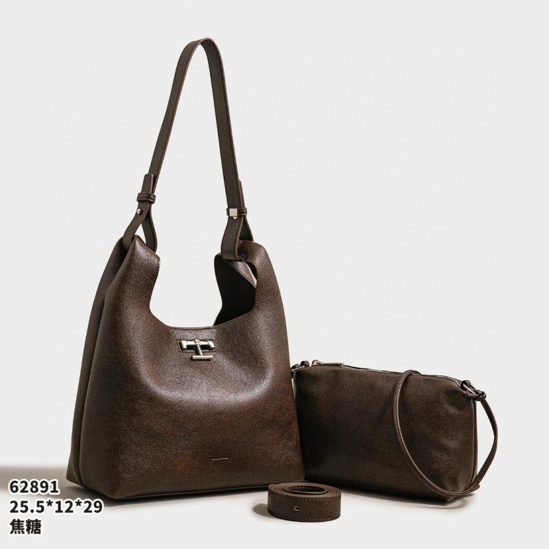 【LULU】SK-62891-焦糖RAIN.CUN气质百搭简约斜跨轻奢女包