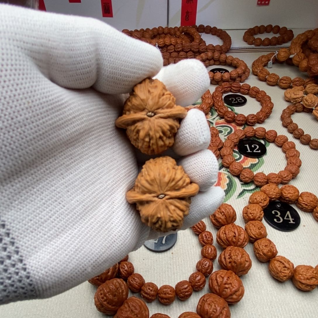 文玩核桃手串麻核桃33