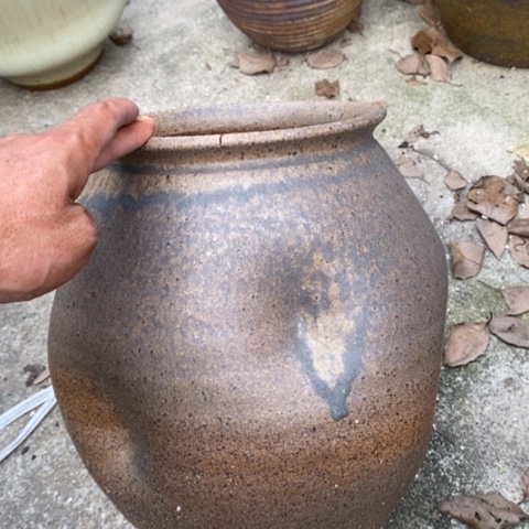 【闪购商品】紫砂花盆高38口20瑕疵手工