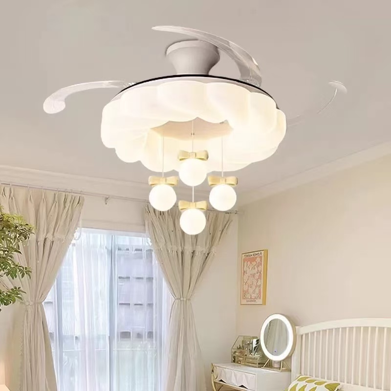 2025新款卡通风扇灯儿童房吊扇灯男孩女孩卧室灯主卧创意中山灯具