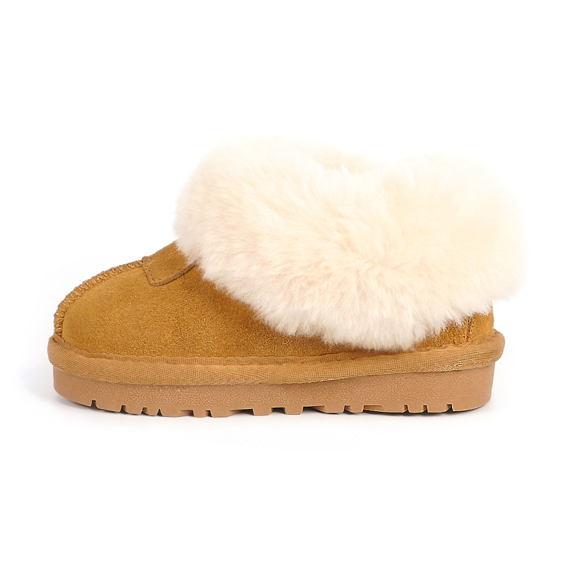 羊皮毛一体塔茨特保暖儿童雪地靴加绒加厚保暖时尚男童女童