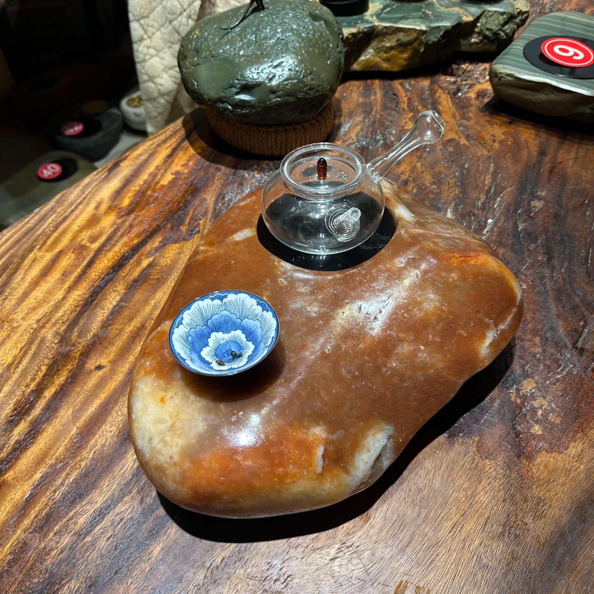 手工茶炉石头茶炉煮茶器电陶炉煮茶器家用茶道烧水创意耐热透明