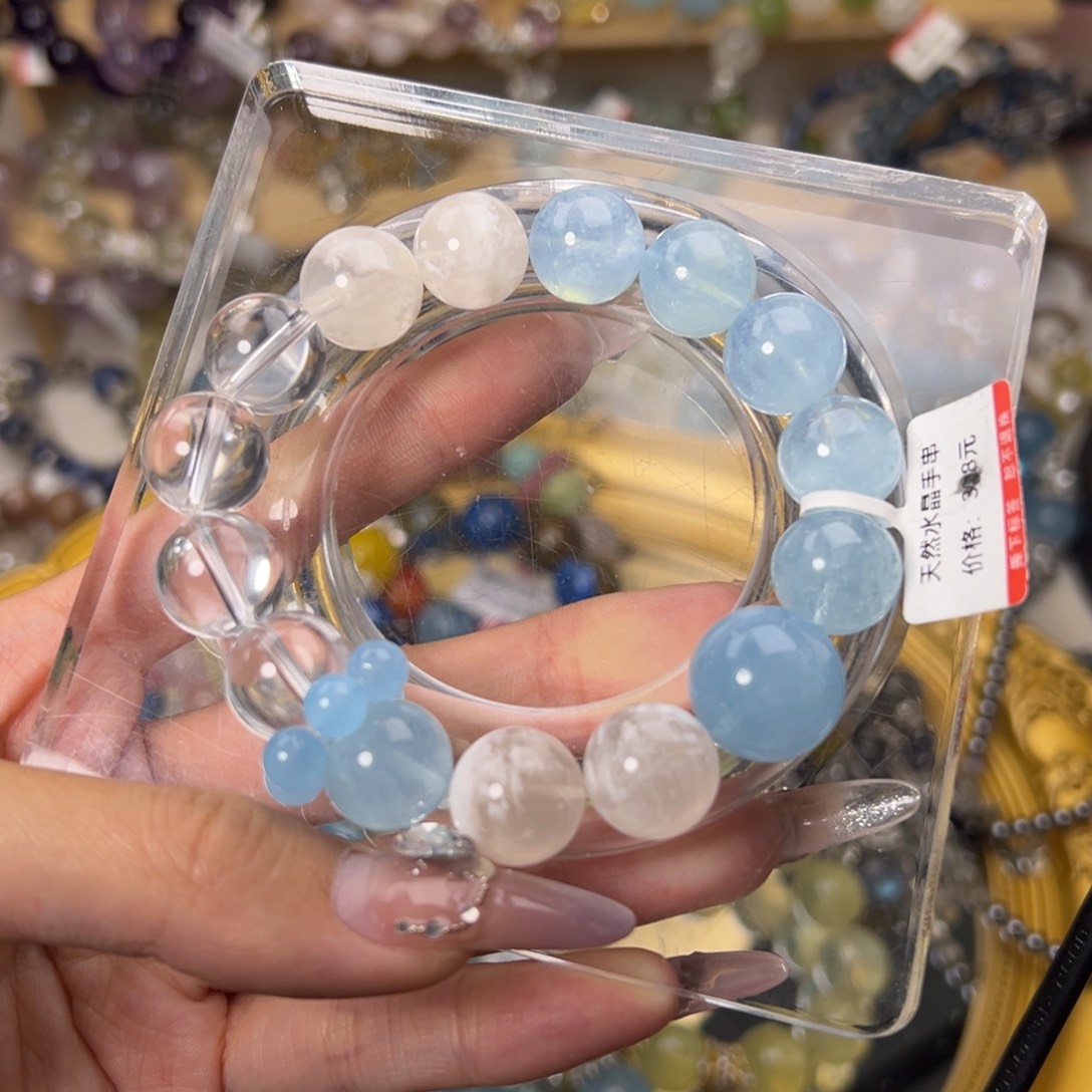 水晶手链银S925镶嵌水晶