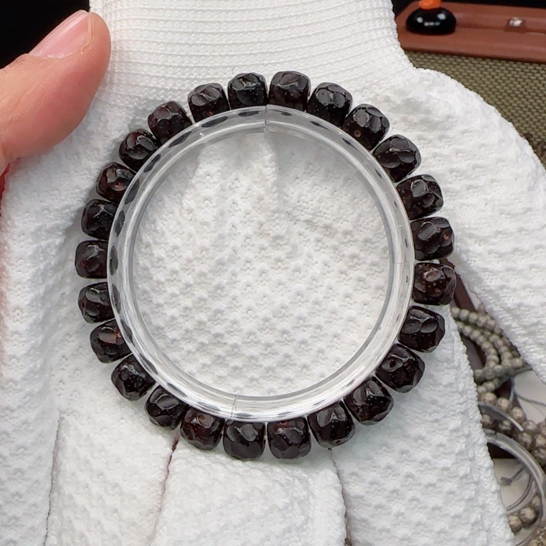 星月菩提手串薛*灿黑金无相9*8