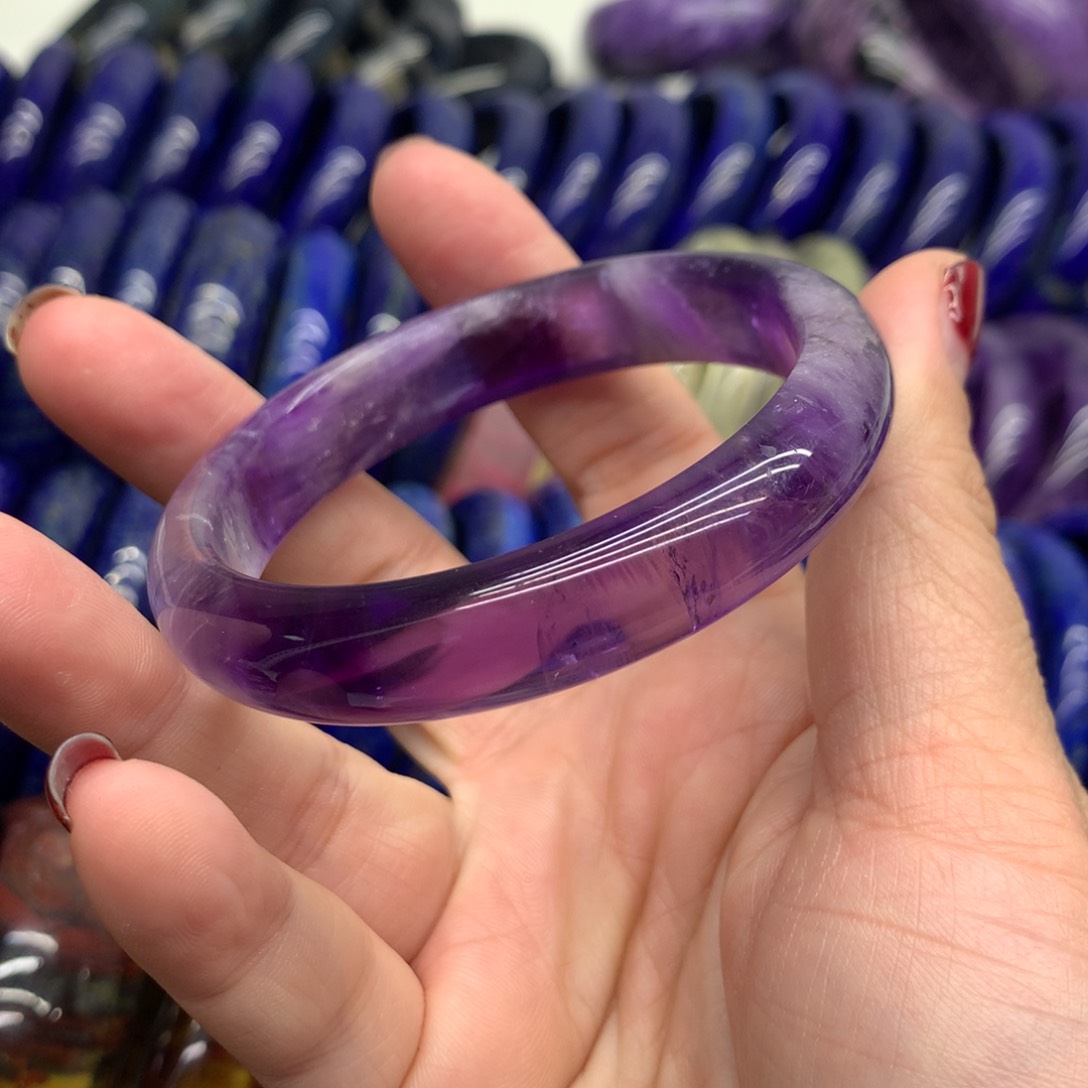 紫晶手镯未镶嵌手镯