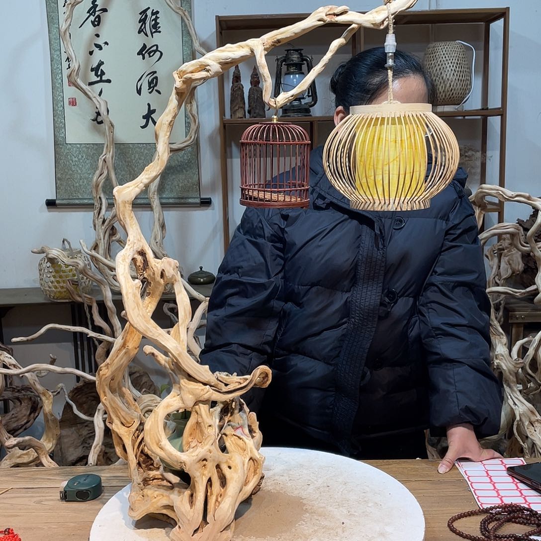 柏木杜鹃根根艺摆件