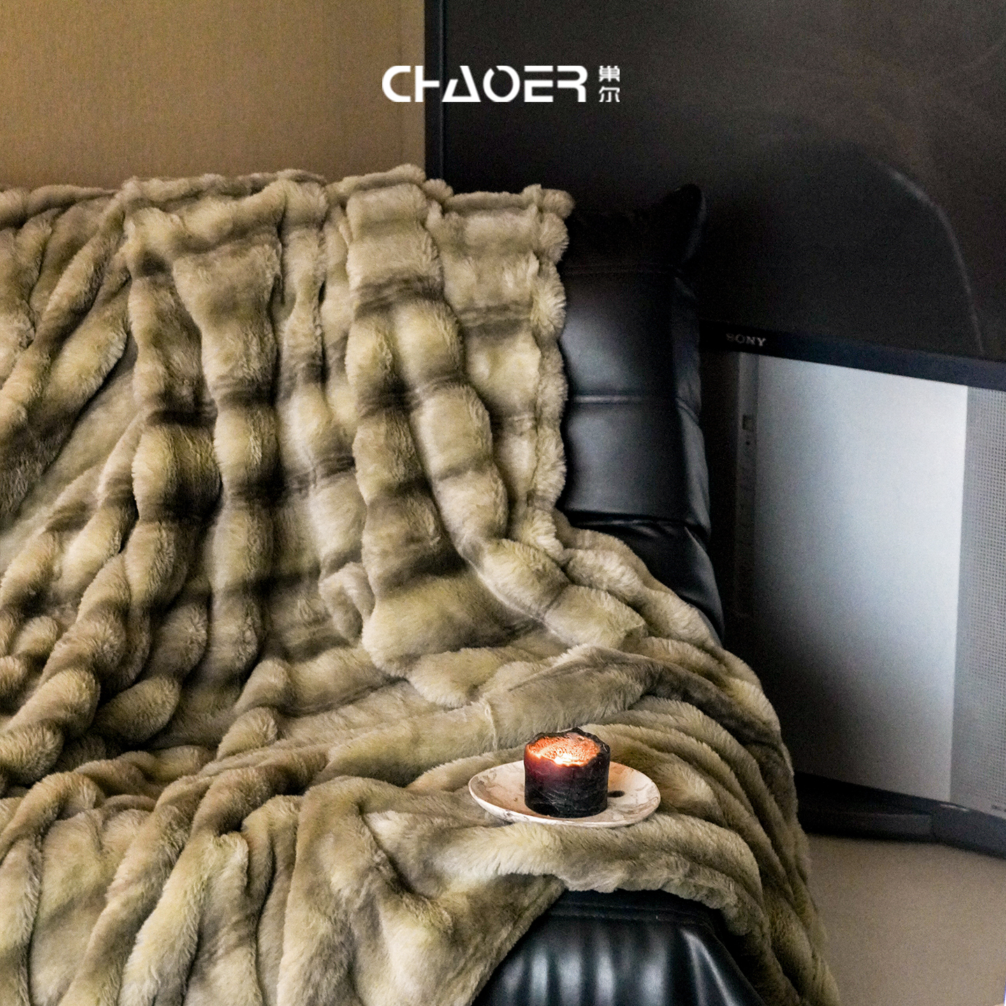 巢尔【融雪】兔貂毯加厚毯子新款卧室沙发盖毯午睡毯四季可用绒毛毯