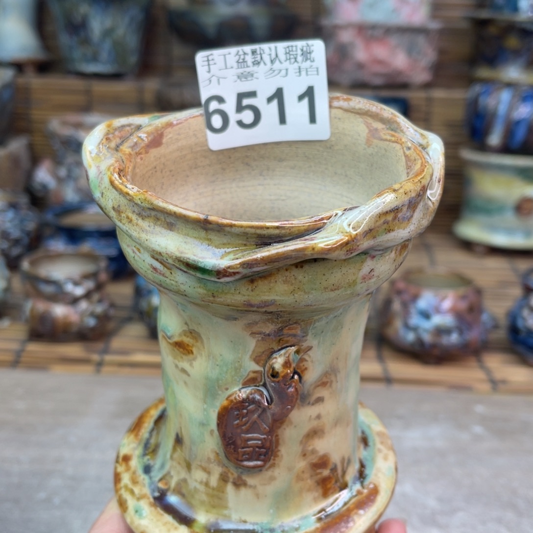 手工花盆默认瑕疵完美者勿拍