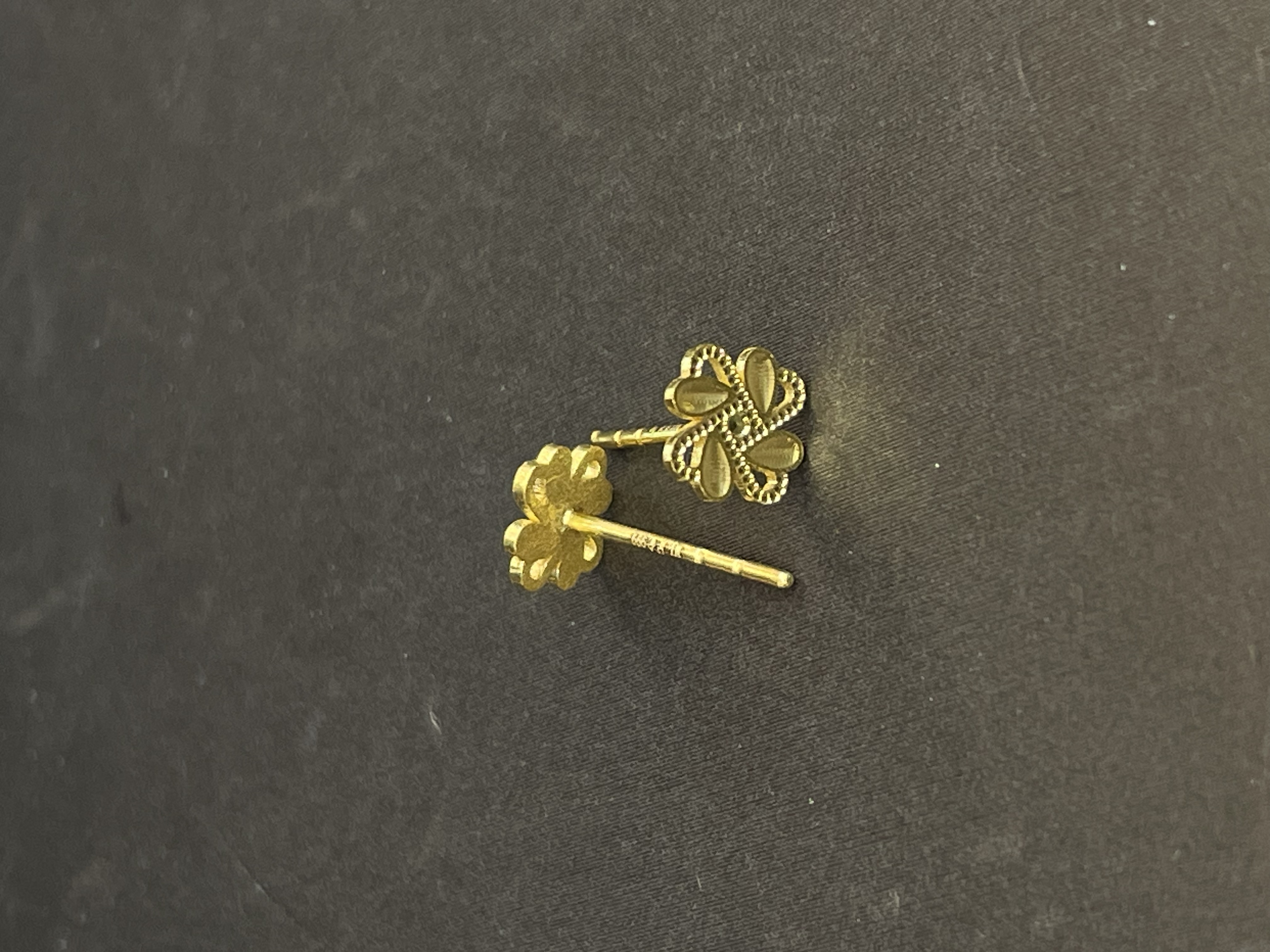 【金展珠宝】足金  小花耳钉