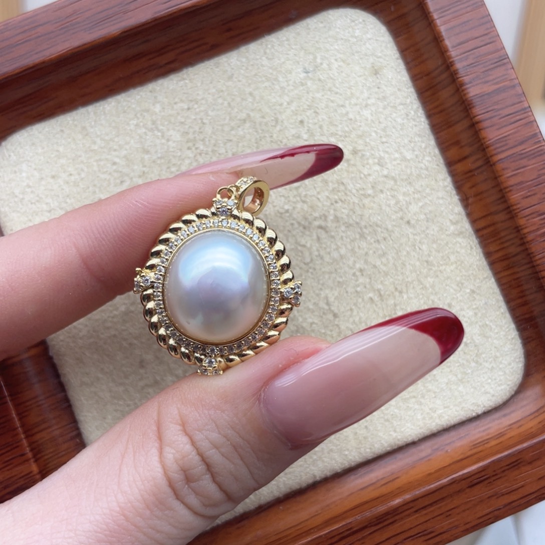 海水珍珠银S925镶嵌颈饰X99