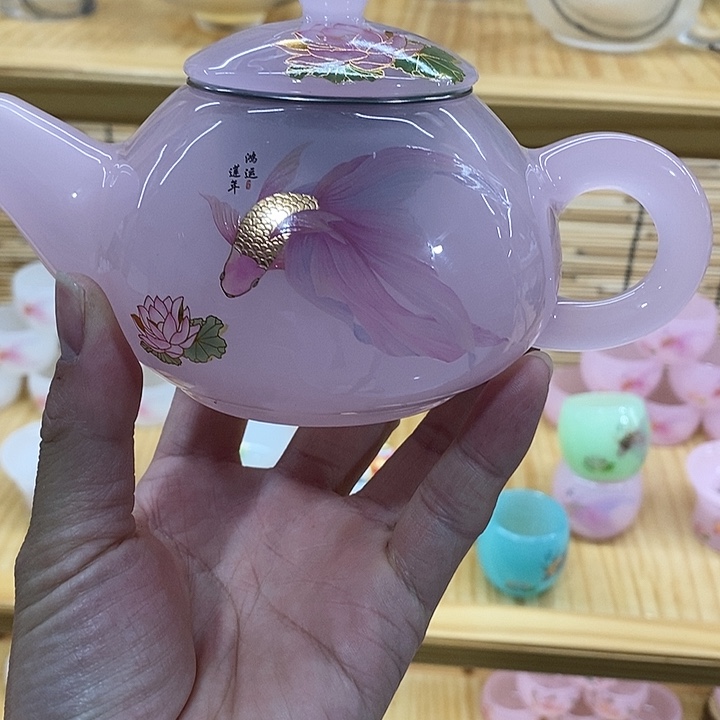 樱花粉鱼，茶壶1主人杯1