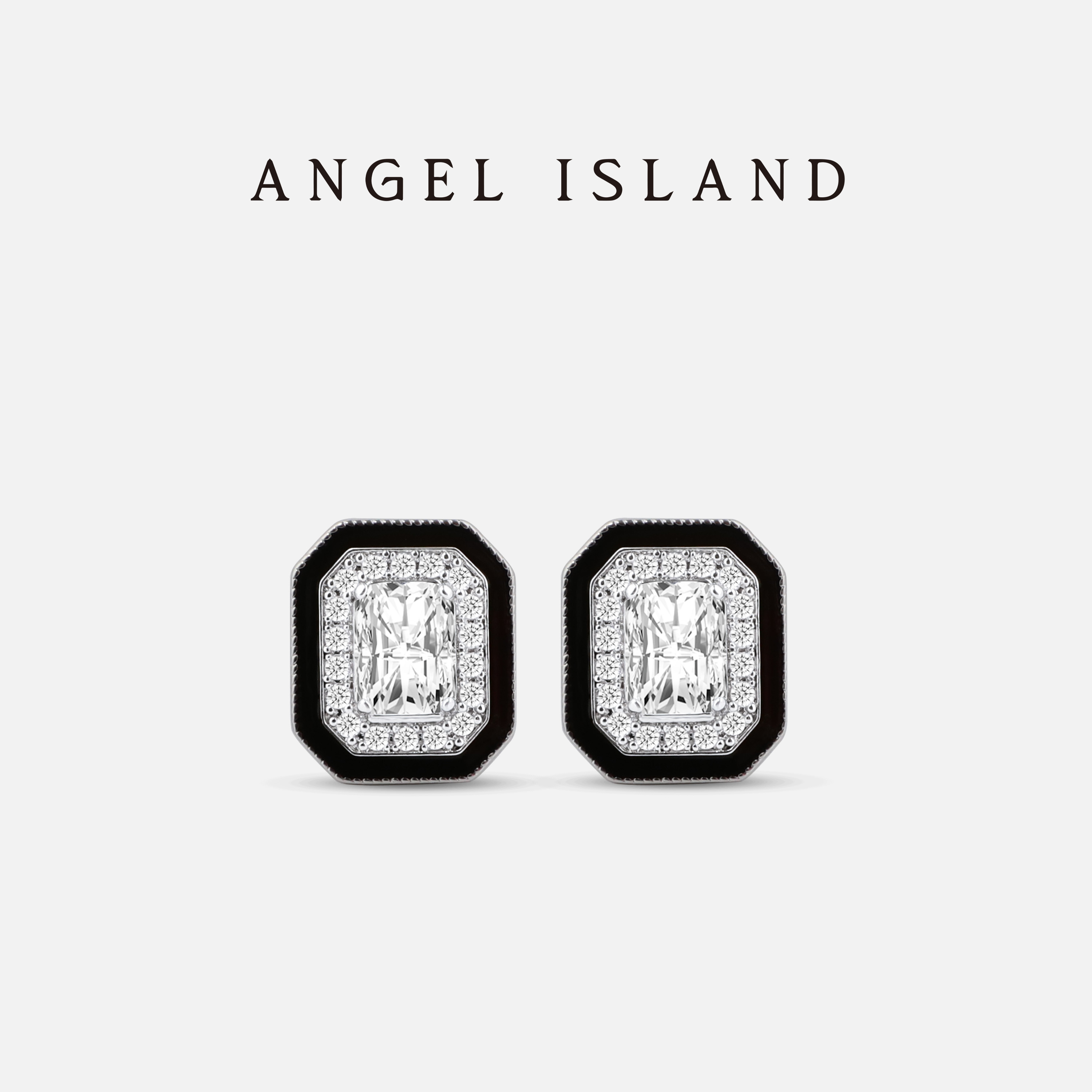 ANGEL ISLAND/天使岛屿 铜合金锆石耳饰 天使岛法式复古气质耳环