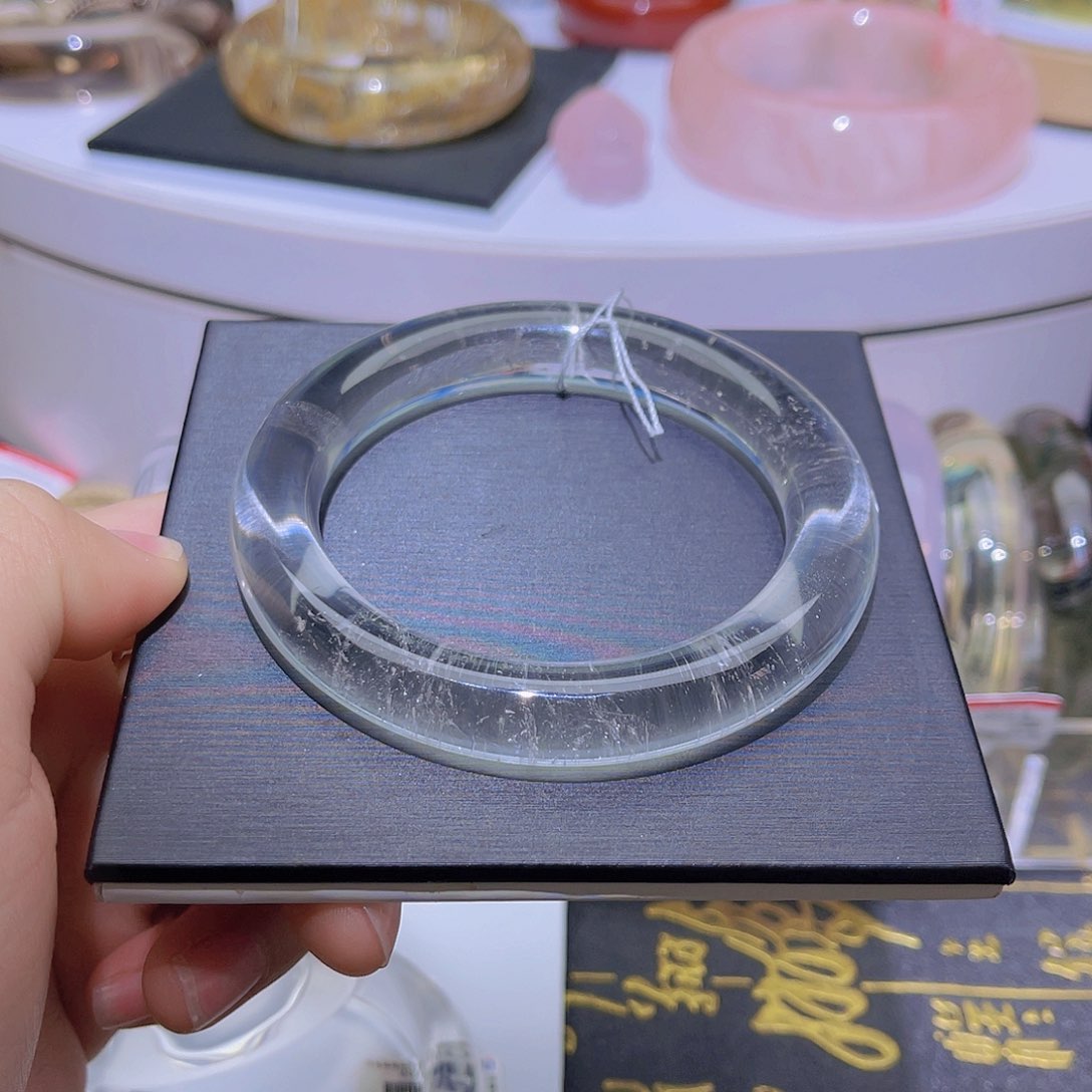水晶手镯未镶嵌用****2天然白水晶手镯