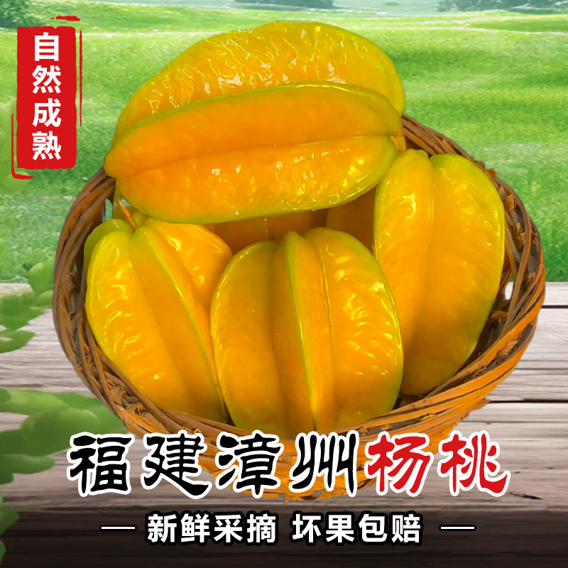 京东快递3斤中果树熟杨桃清甜多汁皮薄肉厚低卡应季新鲜水果维C