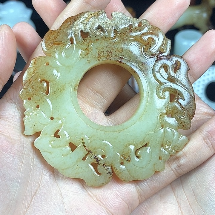 和田玉未镶嵌挂件《****堂