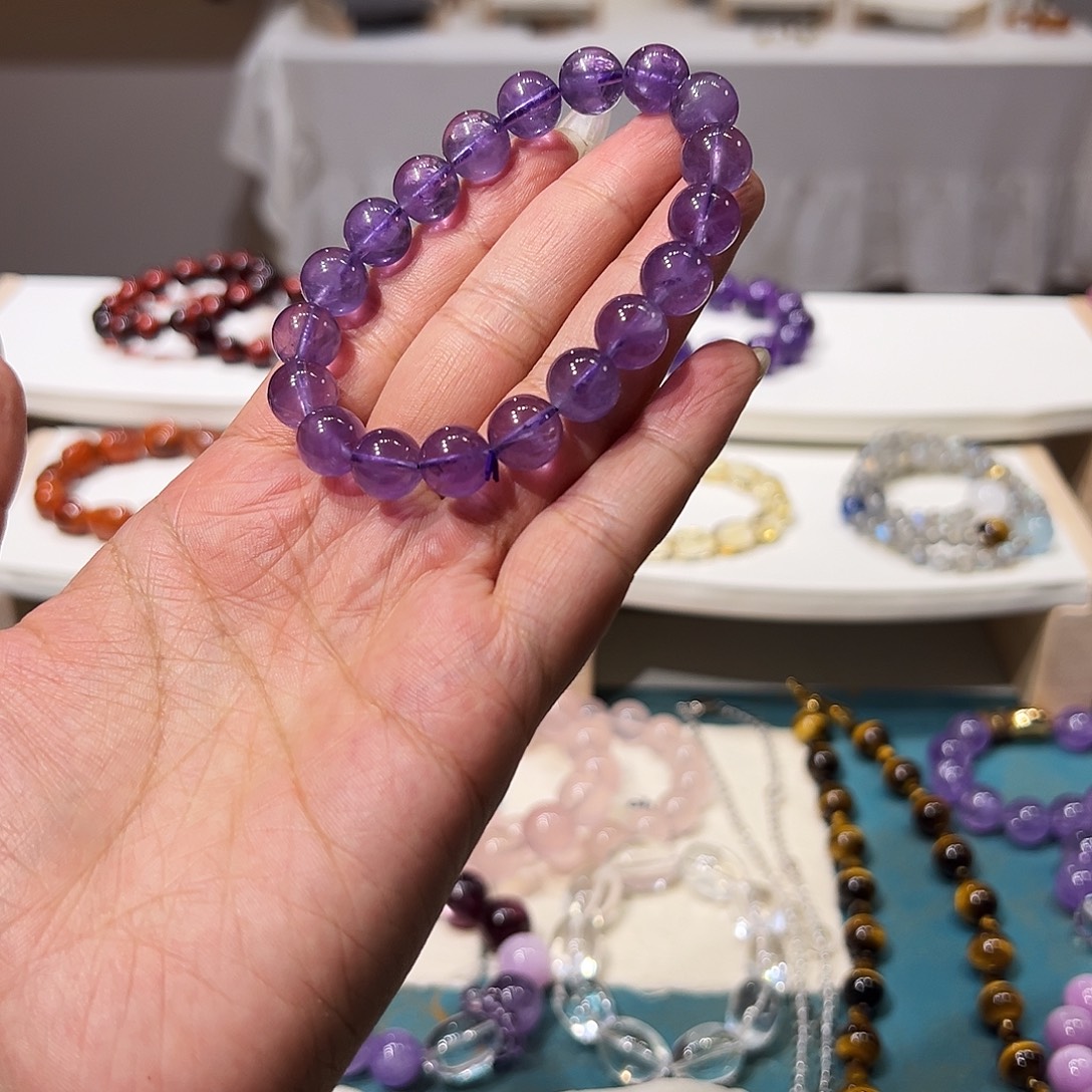 手链水晶未镶嵌薰衣草紫水晶卡10+