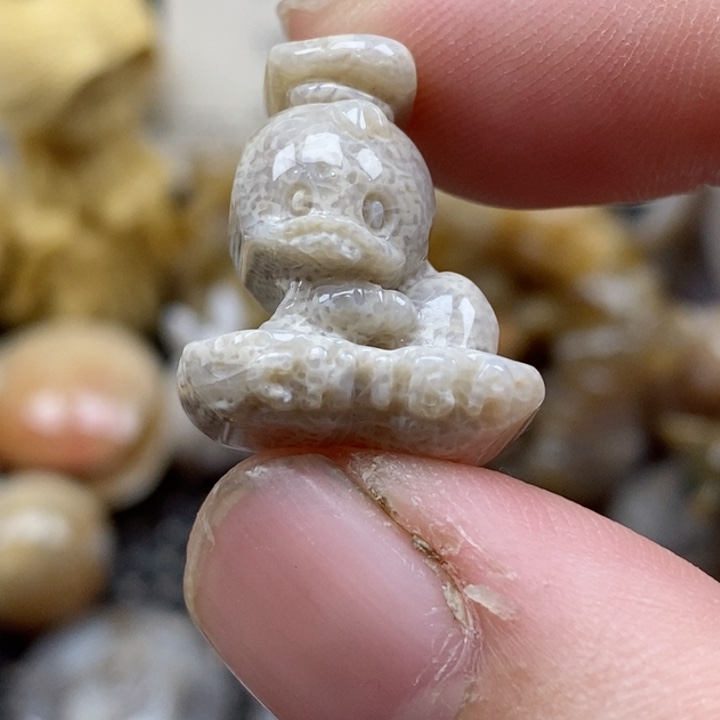 颈饰未镶嵌硅化珊瑚（珊瑚玉）小