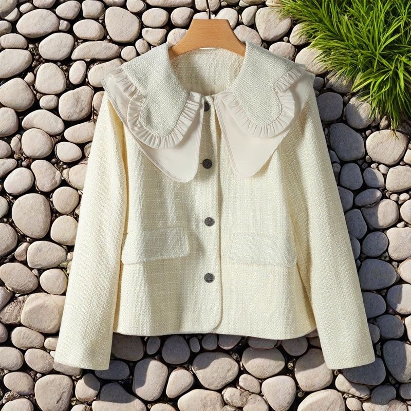 新款娃娃香风小个子外套时尚开衫短款上衣
