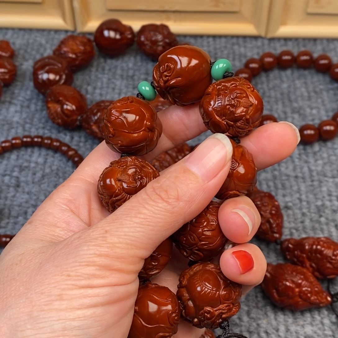 1***3橄榄核手串/手链荷叶横财