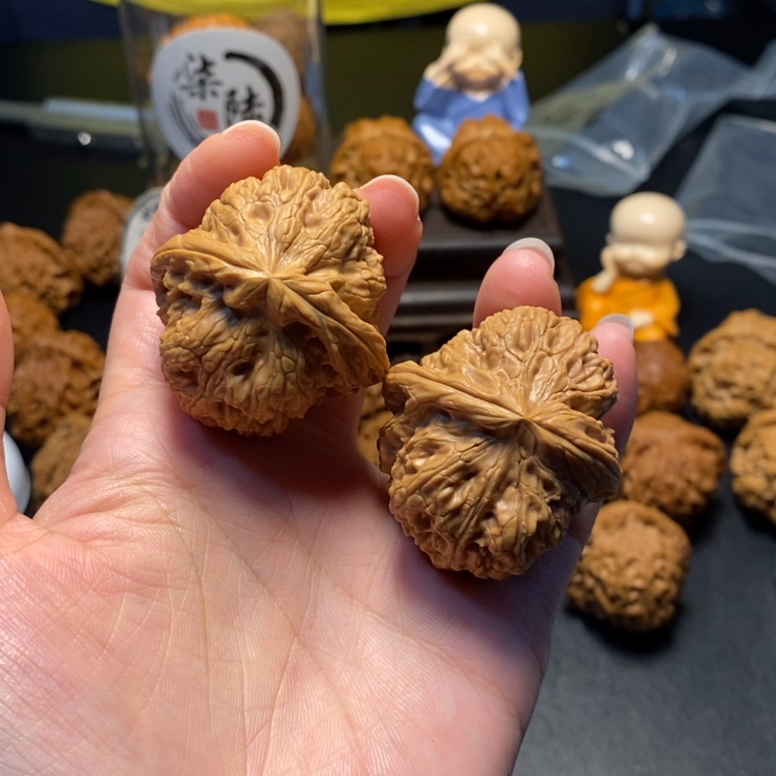 文玩核桃把件6号小粗筋38尺打底