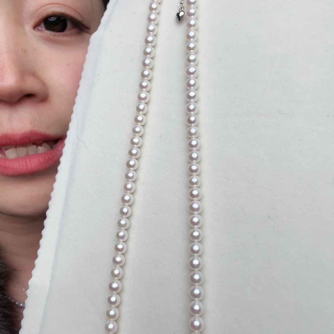 项链银S925镶嵌淡水珍珠