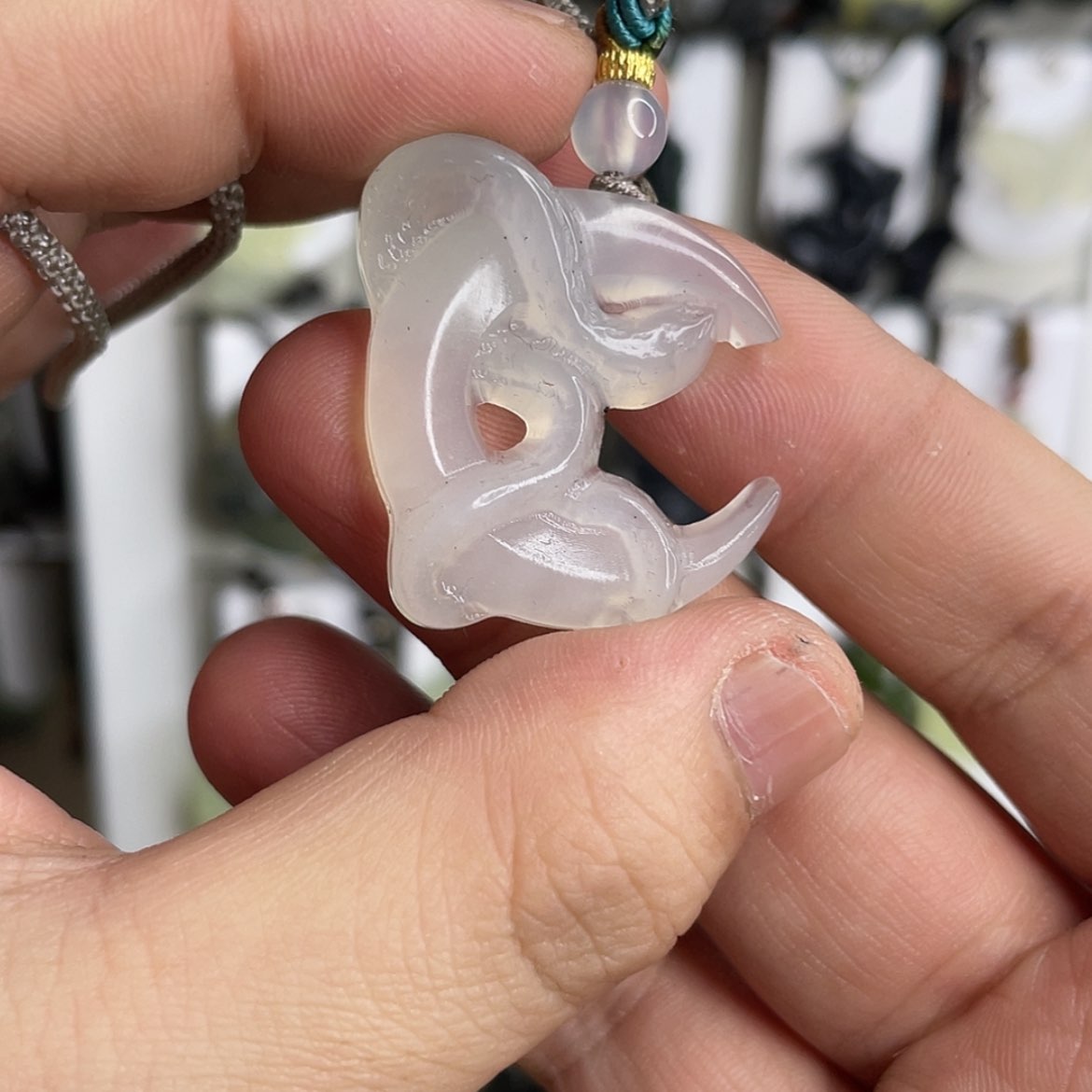 【闪购商品】岫玉颈饰未镶嵌蛇盘月