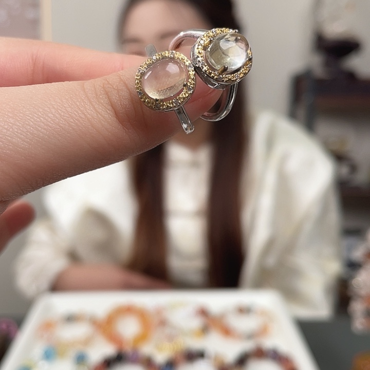 手链水晶未镶嵌黄水晶戒指26