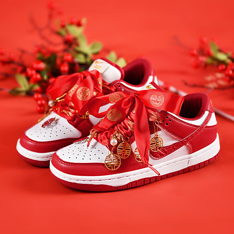 莆田aj婚鞋新年红色本命鞋dunk女鞋板鞋男款新春情侣鞋结婚鞋女款