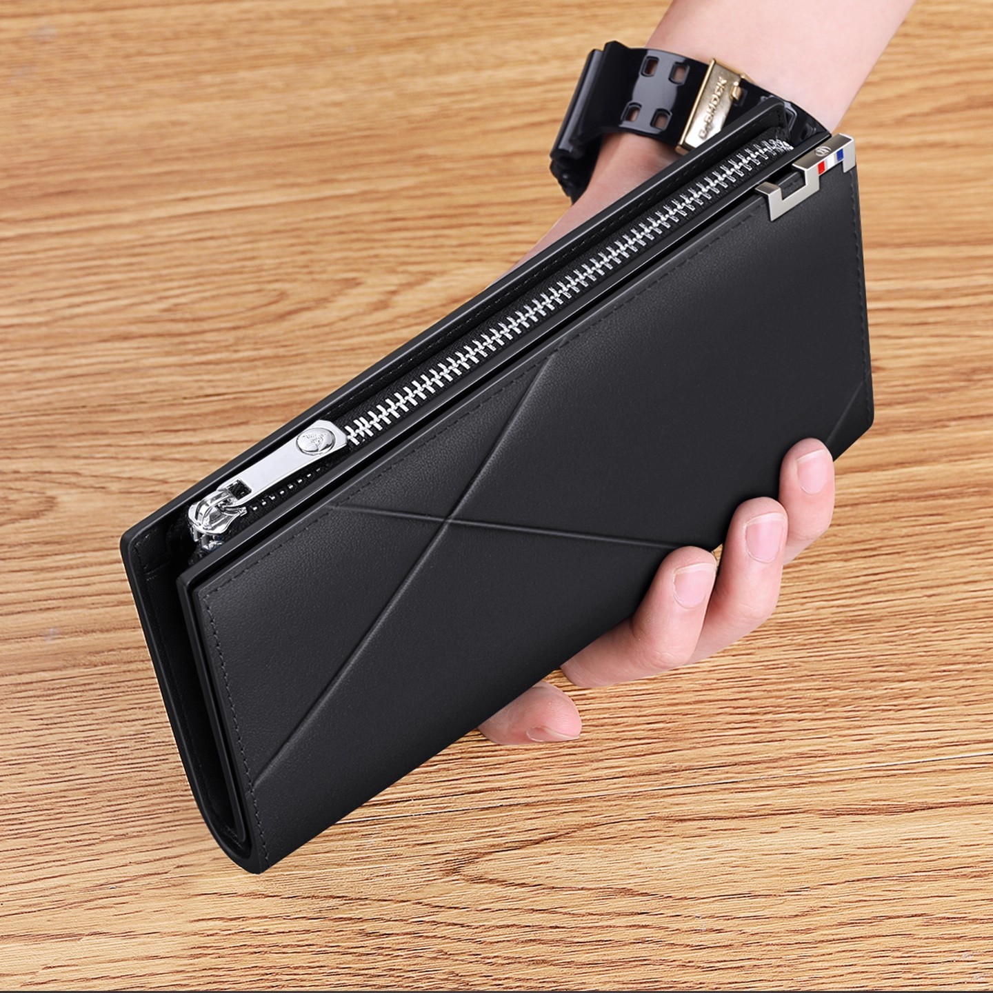 英皇保罗钱包男士新款大容量多卡位牛皮手拿包驾驶证卡包生日礼物